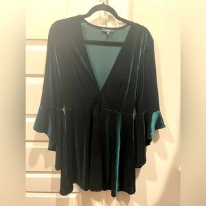 VERY J GREEN VELVET DRESS (previously worn)